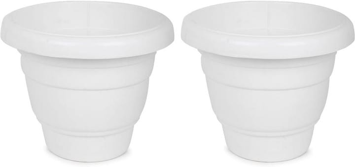 8 inch Heavy duty plastic pot best for indoor & outdoor plant-set of 2