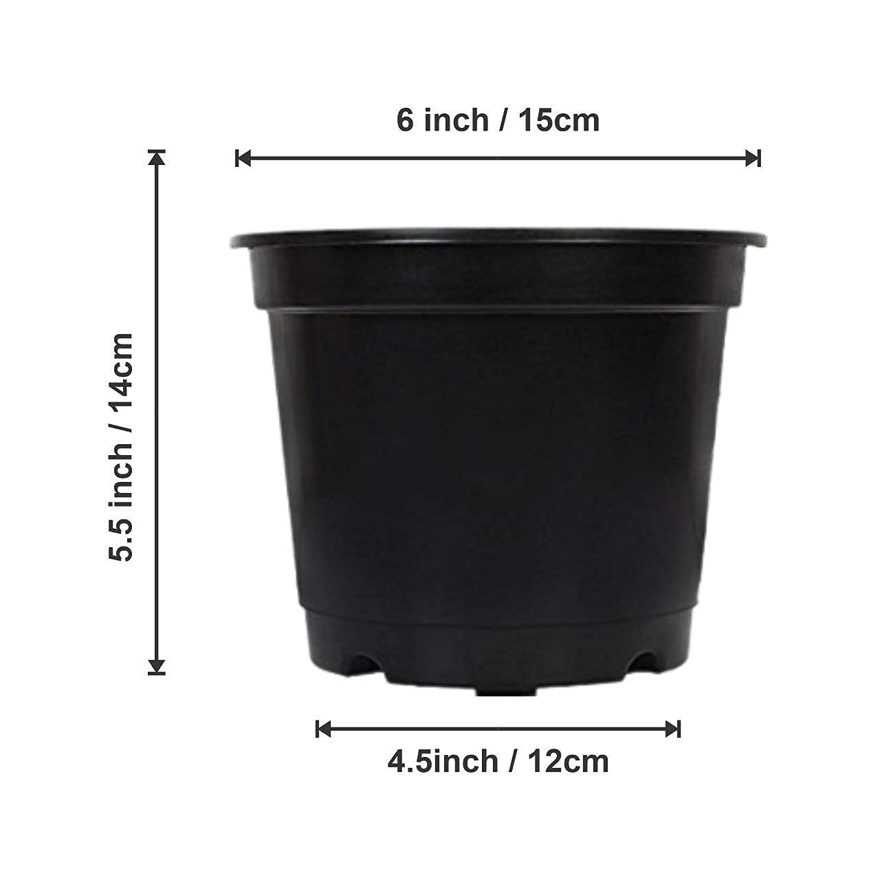 6 inch Terracotta plastic pot